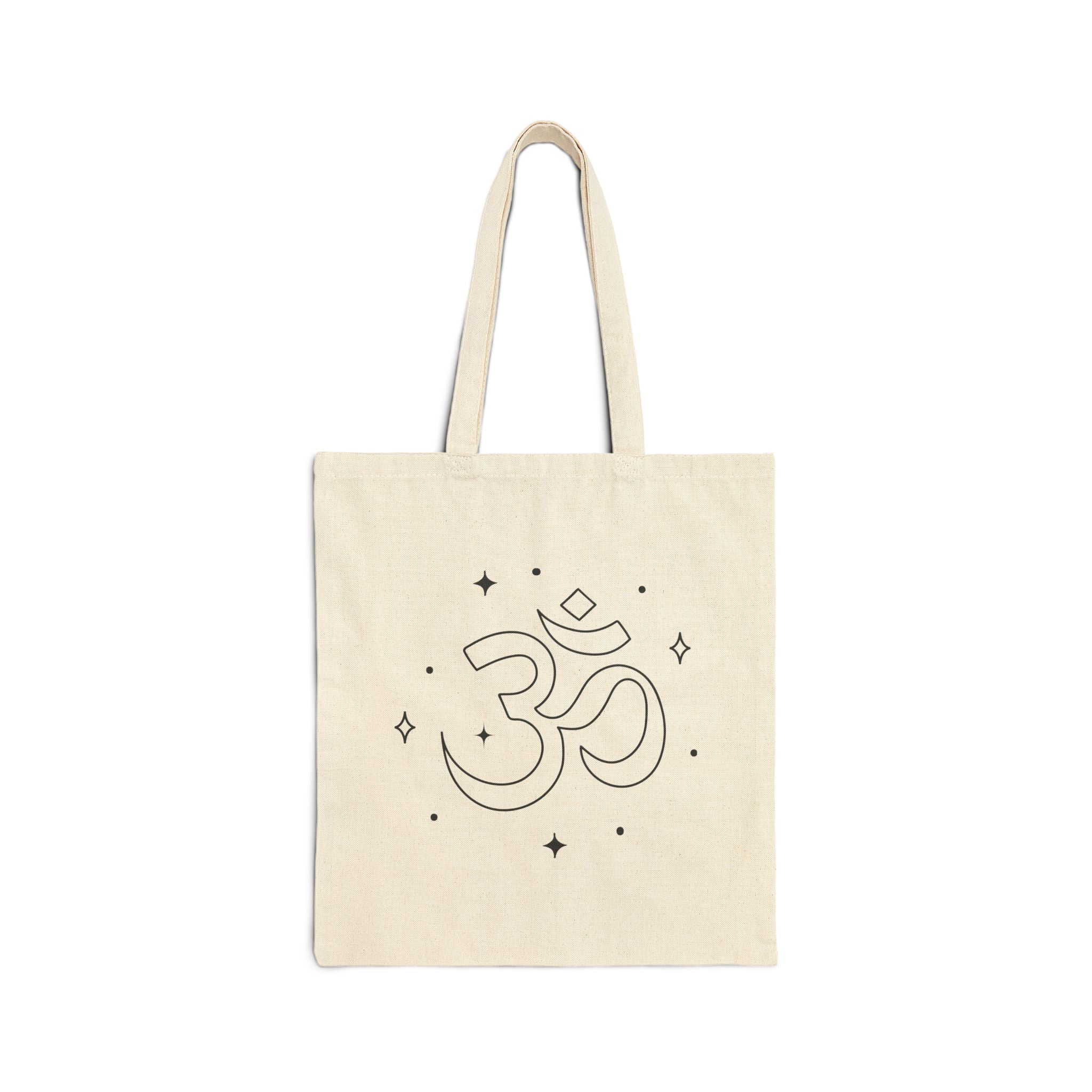 Om Cotton Canvas Tote Bag