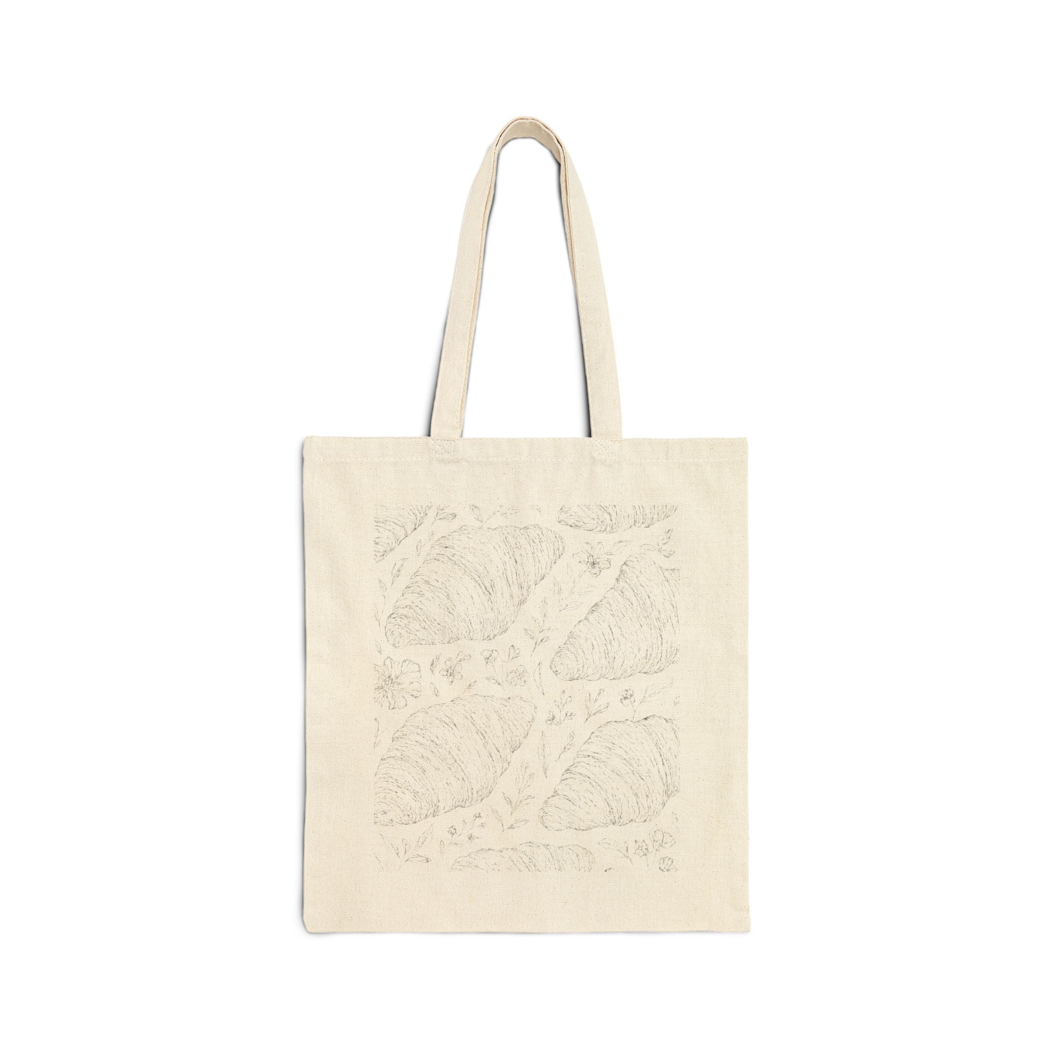 Croissants Cotton Canvas Tote Bag