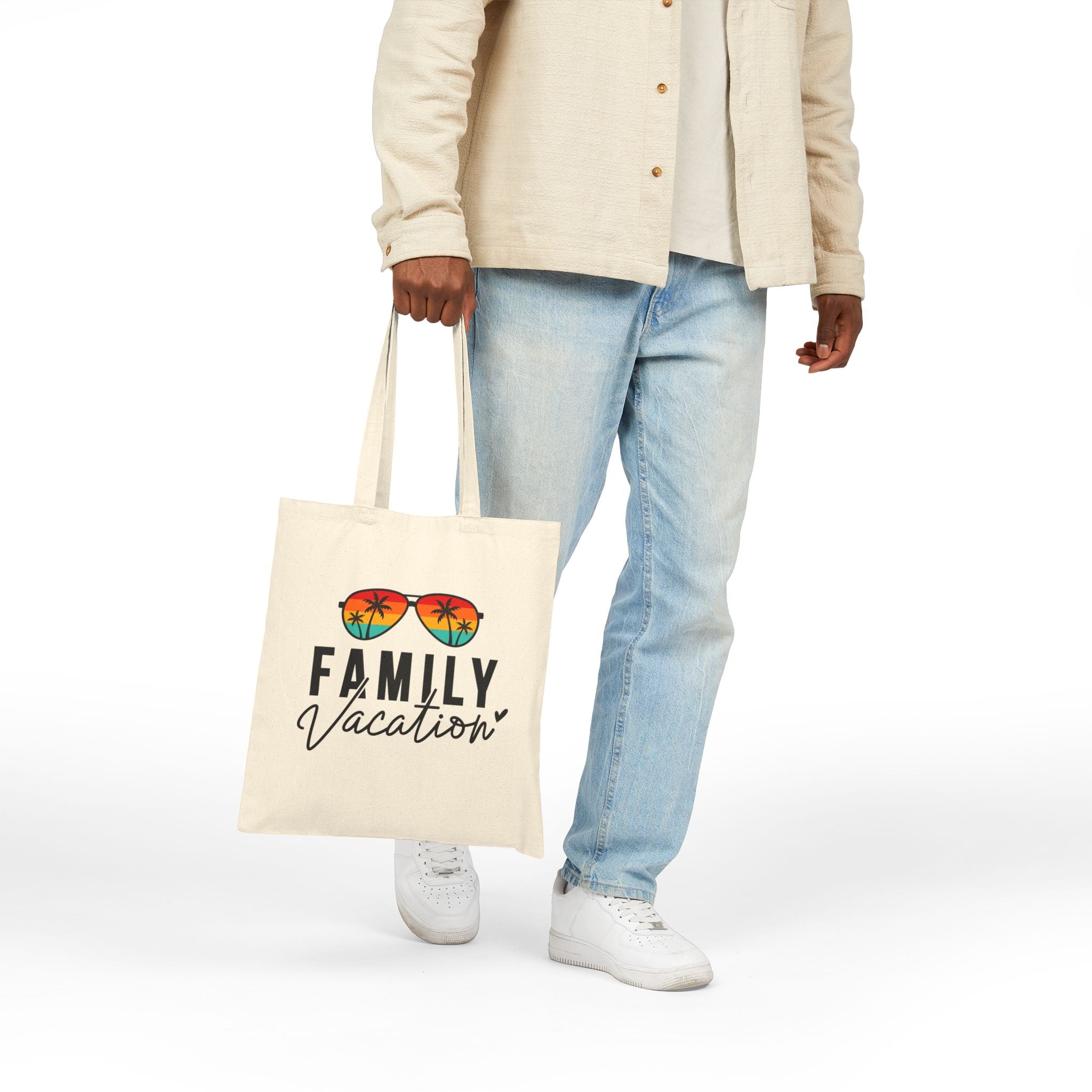 Family Vacation Tour Cotton Canvas Tote Bag