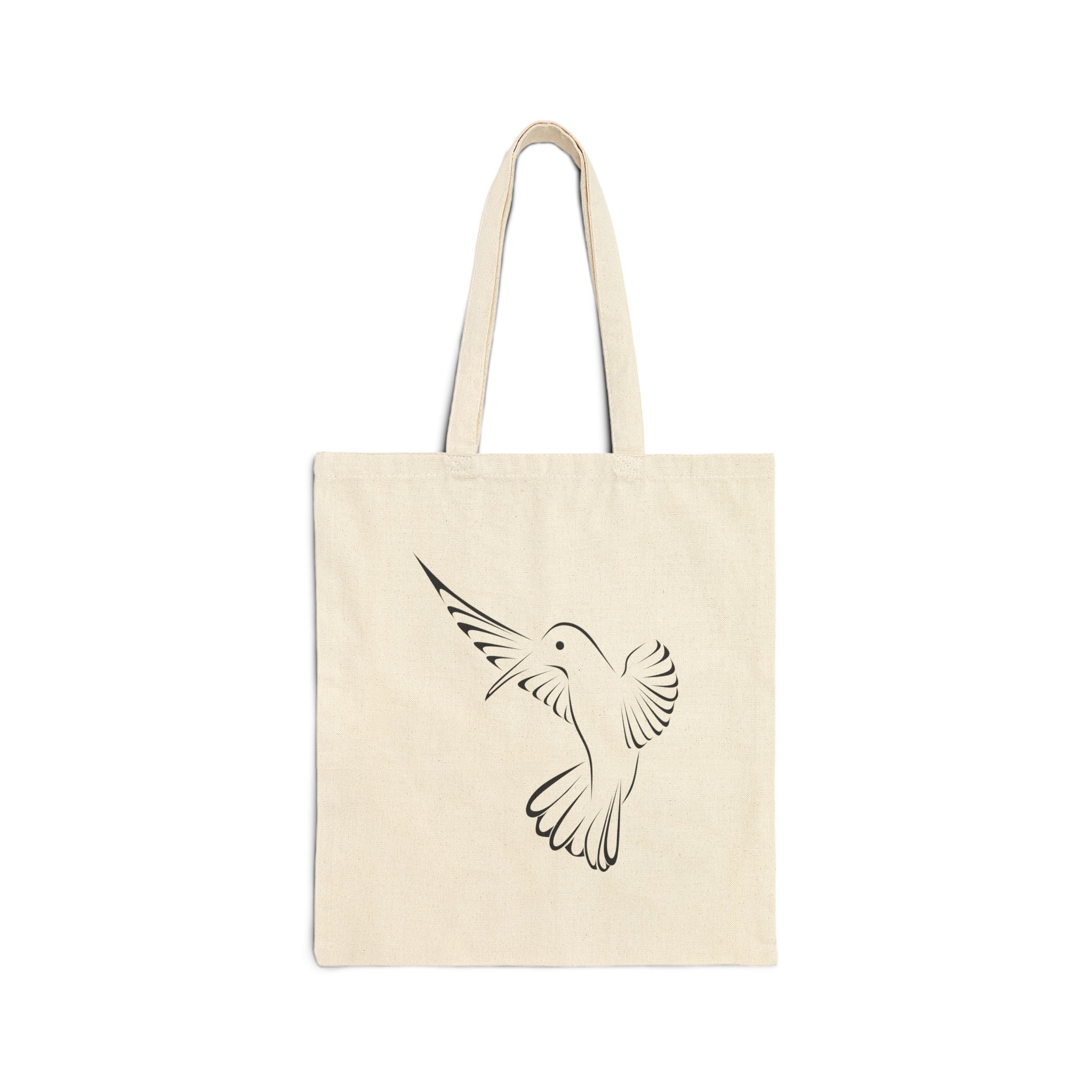 Dove Silhouette Canvas Tote Bag — Minimalist Bird Eco Shopper