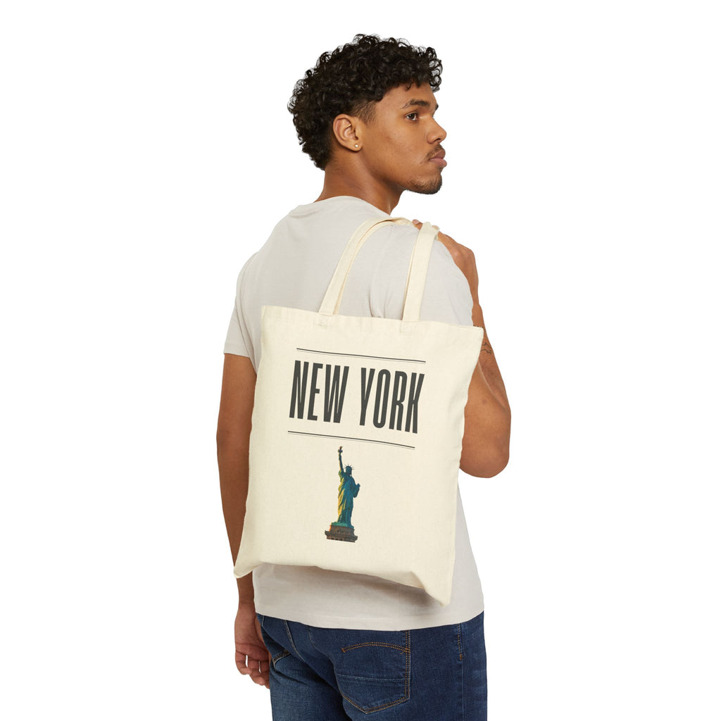 New York Statue of Liberty Canvas Tote — City Souvenir Cotton Bag