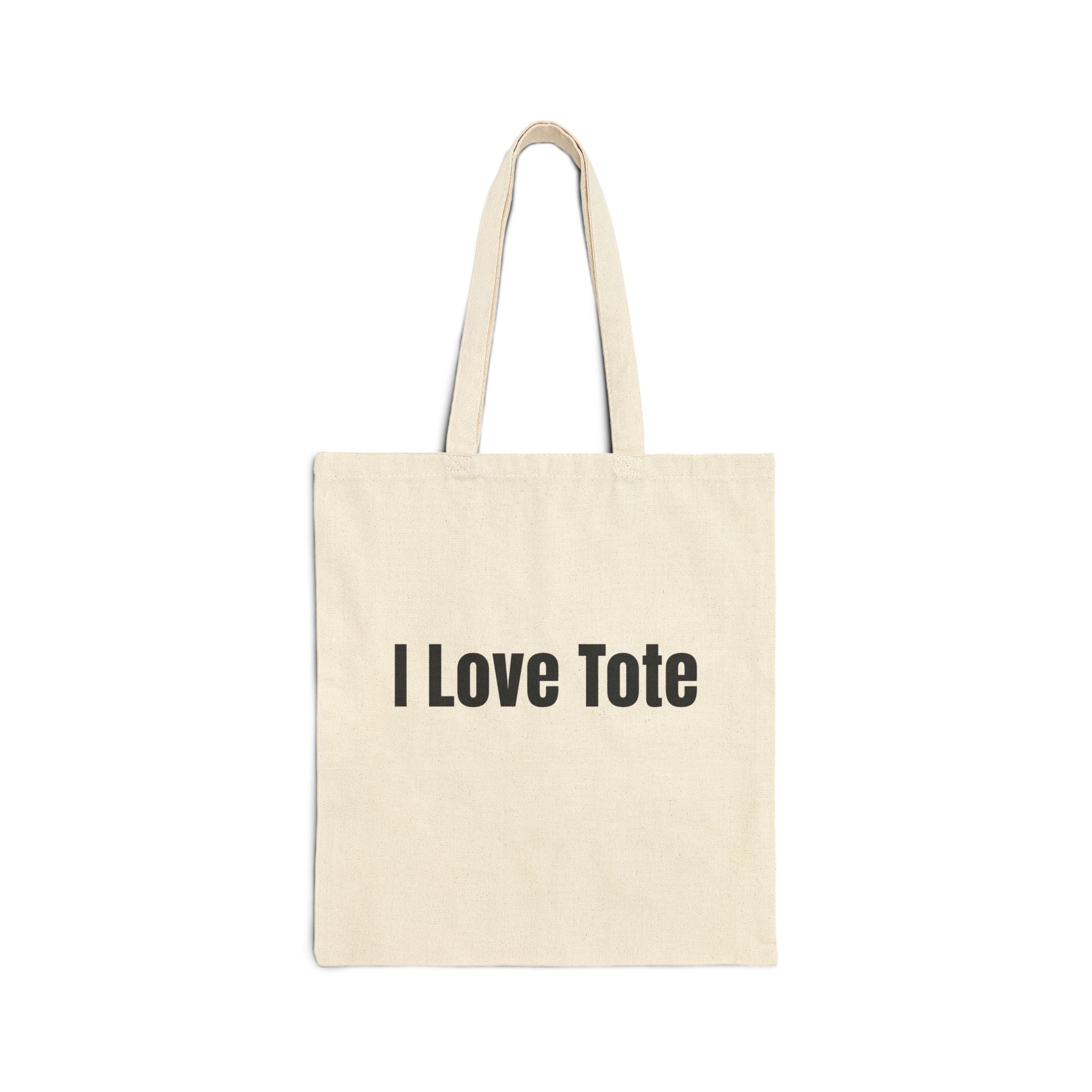 "I Love Tote" Cotton Canvas Tote Bag