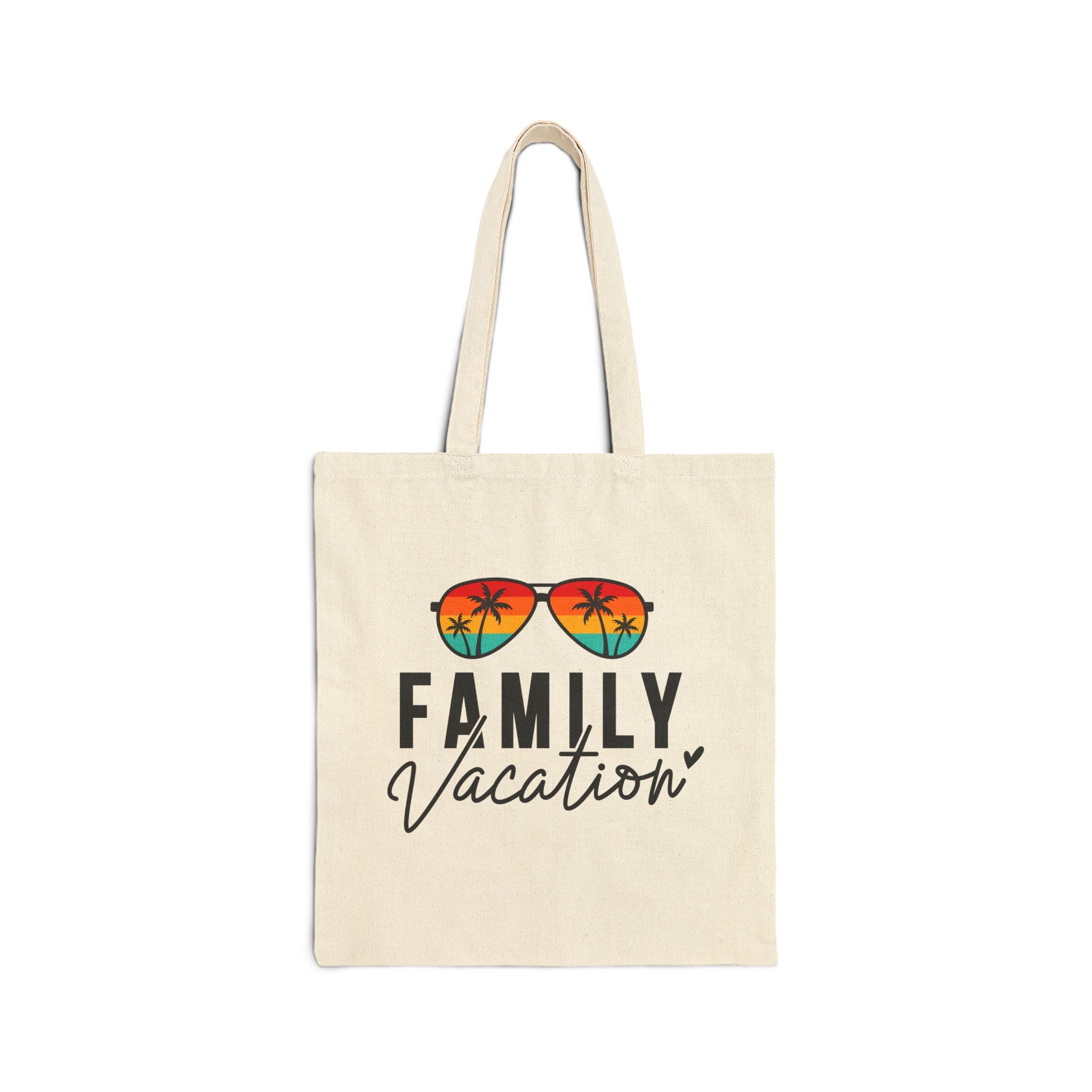 Family Vacation Tour Cotton Canvas Tote Bag